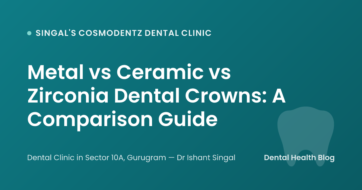 Metal vs Ceramic vs Zirconia Dental Crowns: A Comparison Guide