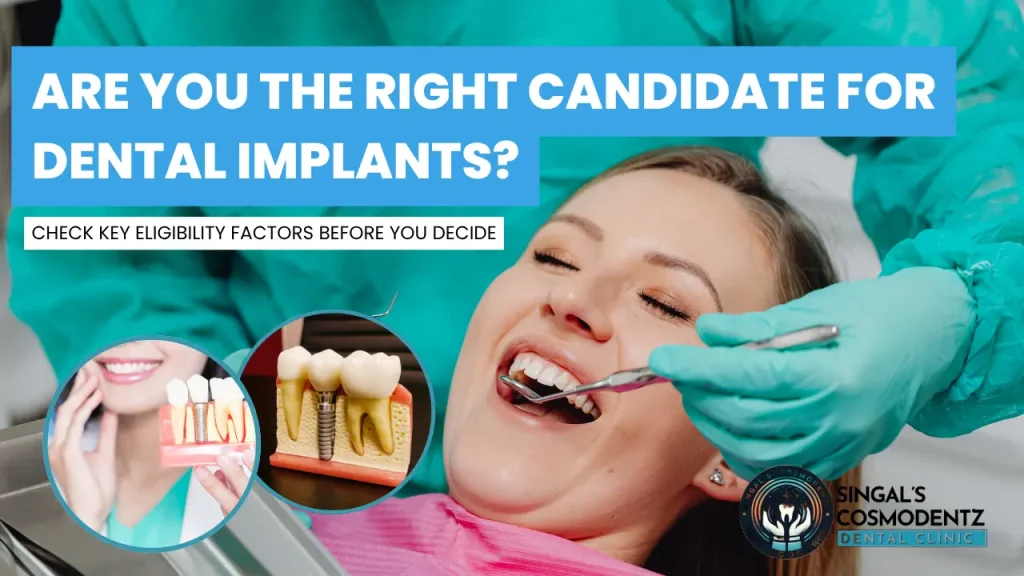 A patient consulting a dentist about dental implant eligibility at Singal’s Cosmodentz Dental Clinic in Gurgaon.